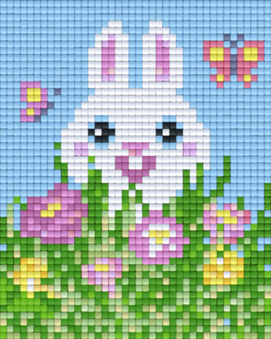 Easter Bunny In The Grass One [1] Baseplate PixelHobby Mini-mosaic Art Kits